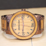 ORIGINAL GRAIN Wood Watch "The Barrel" Date Indicator 46mm Wristwatch S.S.