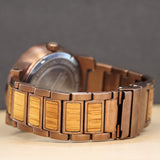 ORIGINAL GRAIN Wood Watch "The Barrel" Date Indicator 46mm Wristwatch S.S.