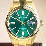 INVICTA Pro Diver Men's Watch Quartz Green Dial ALL S.S. Wristwatch Ref. 38464 - ALL Original!
