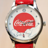 COCA-COLA Watch Christmas Holiday Polar Bear Quartz Wristwatch