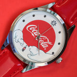 COCA-COLA Watch Christmas Holiday Polar Bear Quartz Wristwatch