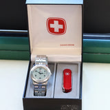 Vintage Victorinox Date 30mm Wristwatch Kit: Watch & Knife - Box & Papers