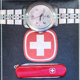 Vintage Victorinox Date 30mm Wristwatch Kit: Watch & Knife - Box & Papers