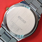 2014 SEIKO Solar Dress Watch Ref. SNE324 Date Wristwatch Two-Tone S.S. ALL Original, Box & Papers!