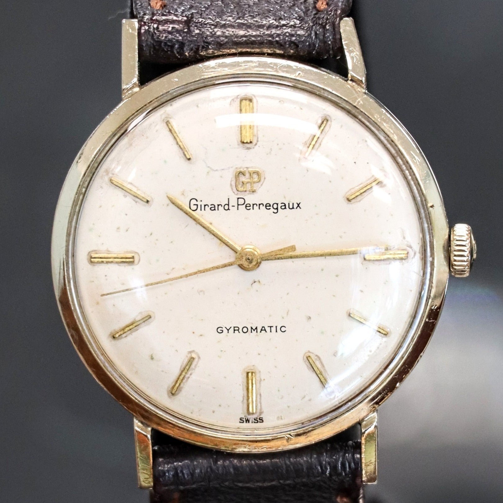 Vintage GIRARD-PERREGAUX Gyromatic Watch 17 Jewels 10K GF Automatic Wristwatch