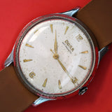 1950 Jumbo DOXA Watch Cal. FEF 380 15 Jewels Wristwatch Swiss Made ALL S.S.