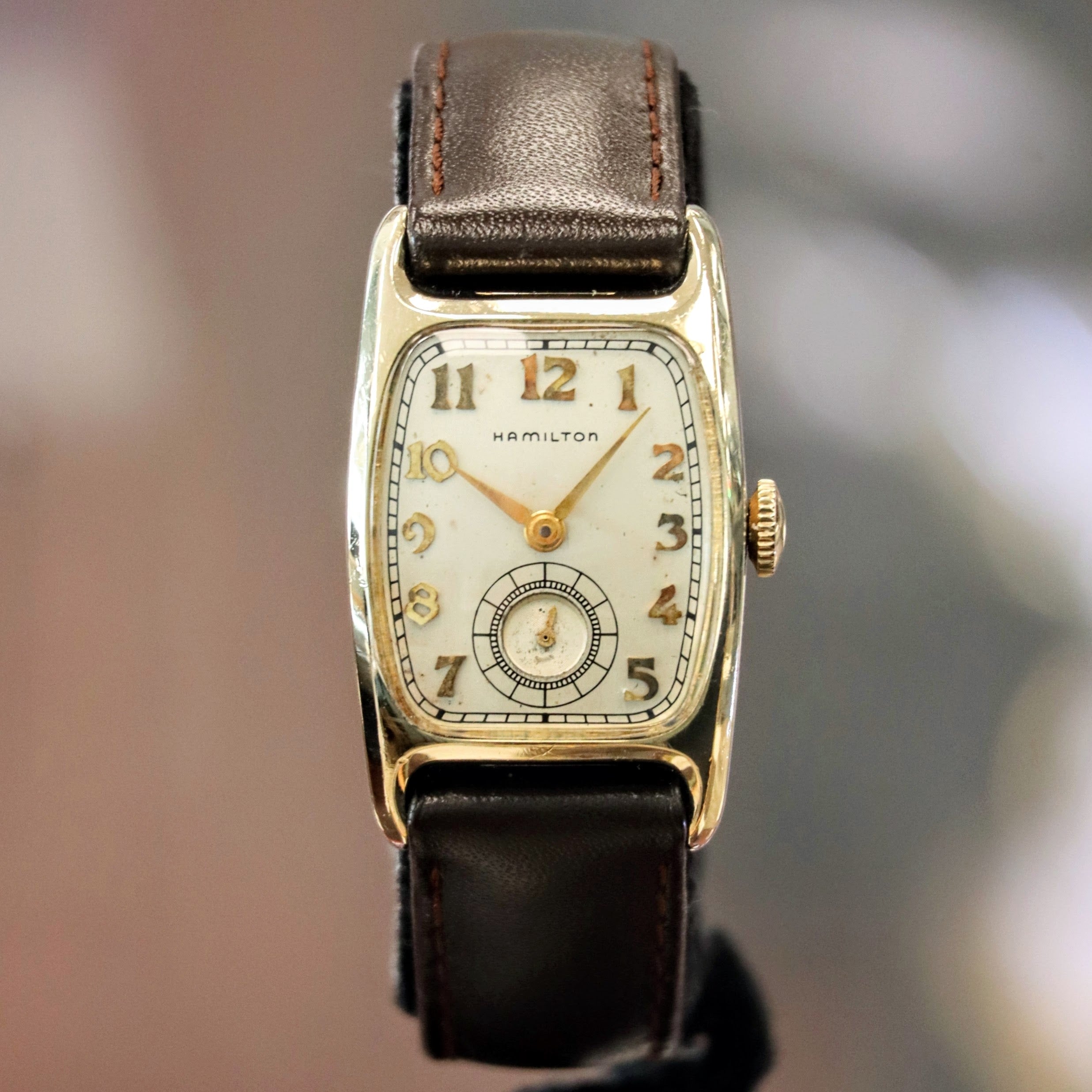 1952 HAMILTON Boulton-B Watch 19 Jewels Grade 754 Wristwatch 14K