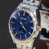 CITIZEN Weekender Eco-Drive Watch BV1113-53L ALL Two-Tone S.S. Blue Dial - Box & Papers!