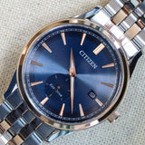 CITIZEN Weekender Eco-Drive Watch BV1113-53L ALL Two-Tone S.S. Blue Dial - Box & Papers!