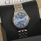 CITIZEN Weekender Eco-Drive Watch BV1113-53L ALL Two-Tone S.S. Blue Dial - Box & Papers!