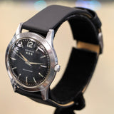 1960s BENRUS 3-Star Self-Winding Watch 17 Jewels Black Dial Model FE 235 - Series #7035