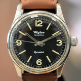 Vintage WYLER Incaflex Dynawind Watch Lifeguard Automatic Wristwatch S.S.