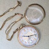 1936 WALTHAM Dress Pocket Watch 17 Jewels No. 1217 Openface 12s - In Original Display Box