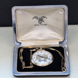 1936 WALTHAM Dress Pocket Watch 17 Jewels No. 1217 Openface 12s - In Original Display Box