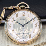 1936 WALTHAM Dress Pocket Watch 17 Jewels No. 1217 Openface 12s - In Original Display Box