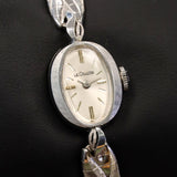 1940 Ladies LeCoultre Cocktail Watch 17 Jewels Cal. K840 ALL 10K White Gold Filled Wristwatch