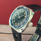 Vintage Glycine Airman Automatic Watch 313 144 Date Black Dial Diver Wristwatch