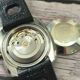 Vintage Glycine Airman Automatic Watch 313 144 Date Black Dial Diver Wristwatch