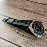 Vintage Glycine Airman Automatic Watch 313 144 Date Black Dial Diver Wristwatch