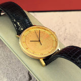 Vintage Hamilton Hydro Conduit Company Watch Coin Style 33mm Quartz Wristwatch