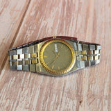 1984 Omega Seamaster Quartz Watch 396.0924 Cal. 1425 7 Jewels Day/Date Waffle Dial