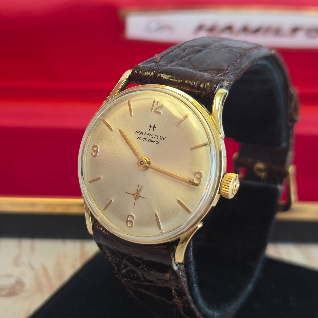 1943 Hamilton Masterpiece 14K Gold Watch Award Wristwatch ALL Original ...