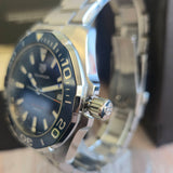 TAG Heuer Aquaracer Watch WAY101C.BA0746 Blue Dial ALL S.S. 43mm - Box & Papers