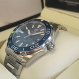 TAG Heuer Aquaracer Watch WAY101C.BA0746 Blue Dial ALL S.S. 43mm - Box & Papers