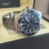 TAG Heuer Aquaracer Watch WAY101C.BA0746 Blue Dial ALL S.S. 43mm - Box & Papers