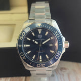 TAG Heuer Aquaracer Watch WAY101C.BA0746 Blue Dial ALL S.S. 43mm - Box & Papers