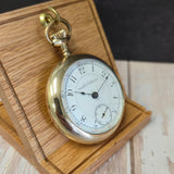 1890s Waltham Pocket Watch Open face 18s Grade Crescent St. Adjusted 17 Jewels