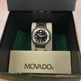 Movado Series 800 Diver Watch 84.C2.1895 ALL S.S. Wristwatch 200M - Outer Box