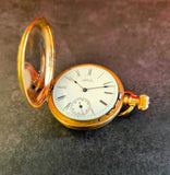 1885 Waltham Pocket Watch Grade Wm. Ellery 11 Jewels 6s Engraved Hunter G.F. Case