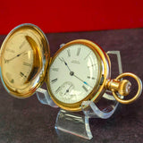 1885 Waltham Pocket Watch Grade Wm. Ellery 11 Jewels 6s Engraved Hunter G.F. Case