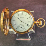 1885 Waltham Pocket Watch Grade Wm. Ellery 11 Jewels 6s Engraved Hunter G.F. Case