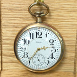 1919 ELGIN Pocket Watch Openface 16s Lever Set G.F. Grade 466 17J ADJ. U.S.A.