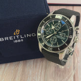 Breitling Superocean Heritage Chronograph 44 Watch A13313 Green Dial Day/Date Box & Papers