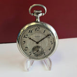 1928 ELGIN Dress Pocket Watch 12s Openface Grade 315 15 Jewels 925 Sterling Silver Case Decorated Dial