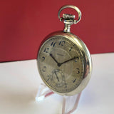 1928 ELGIN Dress Pocket Watch 12s Openface Grade 315 15 Jewels 925 Sterling Silver Case Decorated Dial
