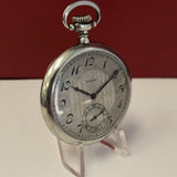 1928 ELGIN Dress Pocket Watch 12s Openface Grade 315 15 Jewels 925 Sterling Silver Case Decorated Dial