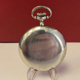 1928 ELGIN Dress Pocket Watch 12s Openface Grade 315 15 Jewels 925 Sterling Silver Case Decorated Dial