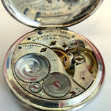 1928 ELGIN Dress Pocket Watch 12s Openface Grade 315 15 Jewels 925 Sterling Silver Case Decorated Dial