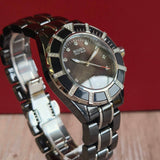 Bulova Accu Swiss Ladies Watch 65R156 Mirador Diamond Date 36mm Ceramic Wristwatch