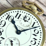 1932 Waltham Vanguard Railroad Pocket Watch Up & Down 16s 23 Jewels 6 ADJ
