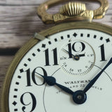1932 Waltham Vanguard Railroad Pocket Watch Up & Down 16s 23 Jewels 6 ADJ