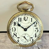 1932 Waltham Vanguard Railroad Pocket Watch Up & Down 16s 23 Jewels 6 ADJ