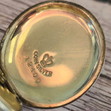 1896 Elgin Pocket Watch Pendant Necklace 0s 7J Sterling Silver Multilink Chain