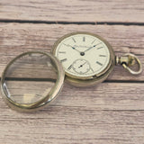 1894 Elgin Pocket Watch 18s Open face Grade 10 11 Jewels Lever Set Roman Numerals