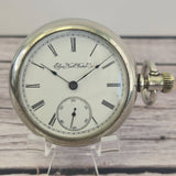 1894 Elgin Pocket Watch 18s Open face Grade 10 11 Jewels Lever Set Roman Numerals