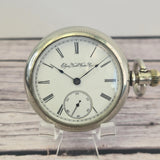 1894 Elgin Pocket Watch 18s Open face Grade 10 11 Jewels Lever Set Roman Numerals